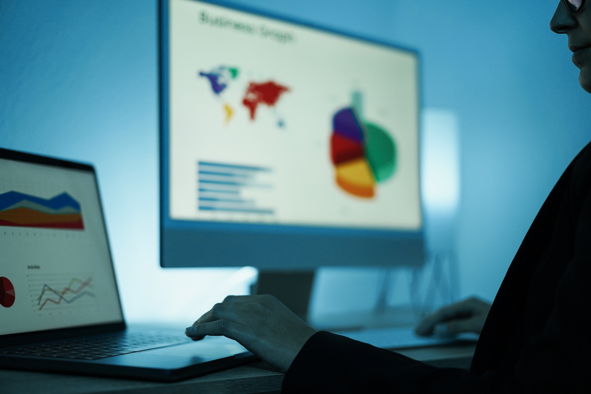 Vintage photo of a business meeting